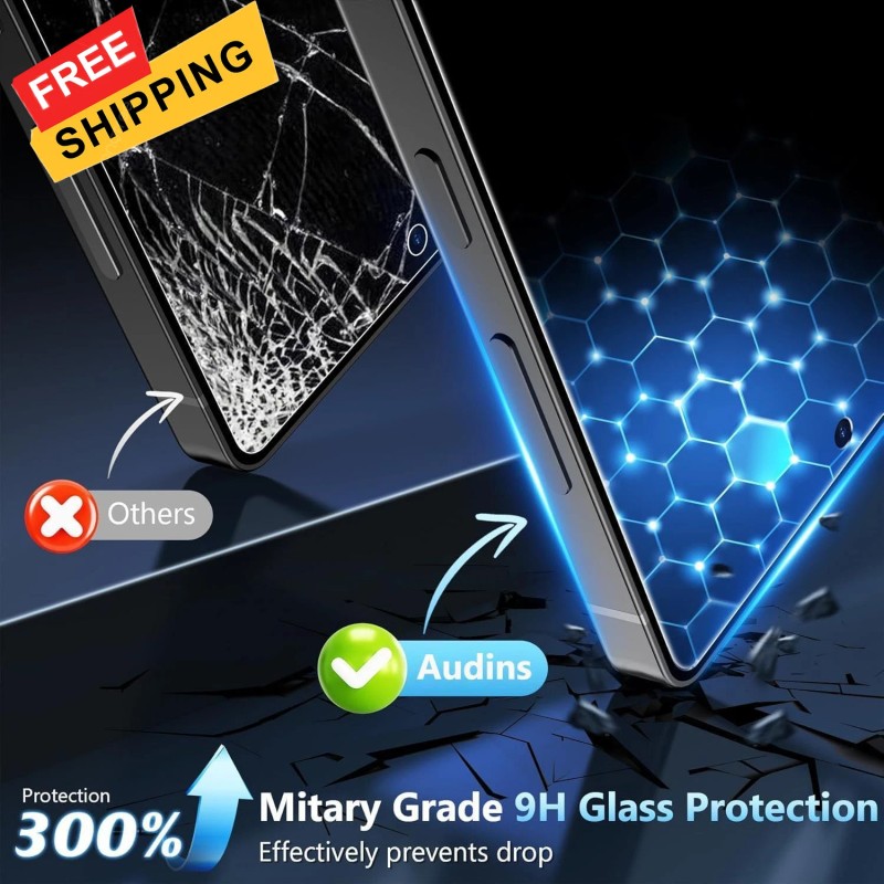 Audins [2 Pack] Moto Edge 2025 Privacy Screen Protector, 9H