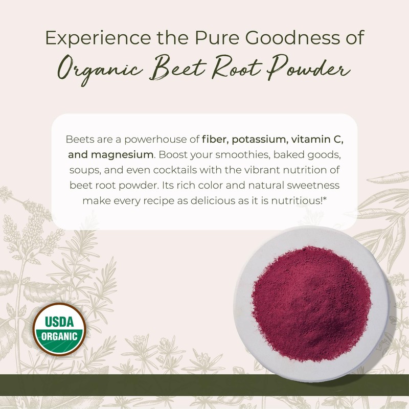 Starwest Botanicals Organic Beet Root Powder for Men & Women