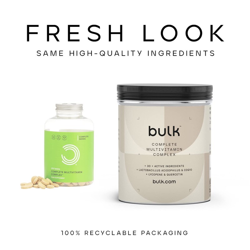 Bulk Complete Multivitamin Complex Tablets, Pack of 270