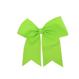 Jumbo Bow Clip with Tails (Neon Green)