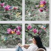 WALPLUS Flower Window Stickers Double Sided Spring Window Stickers Reusable