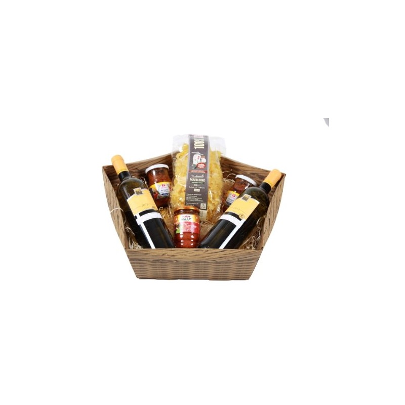 Weinkarton24.com 10 x Large Loop Gift Basket, Corrugated Cardboard Basket,