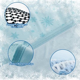 OIGAE Cooling Blanket with Double Sided Cold Effect Bed Throw for Hot Sleepers Night Sweats,Japanese Q-Max 0.5 MICA Cooling Fiber,Skin-Friendly, Breathable,Always Stays Cold-King Size,Green