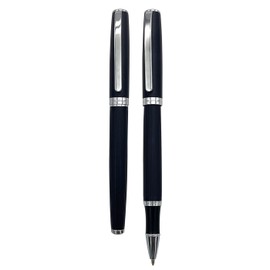 Bridgewater Pen Company Executive Roller Ball Point Pen Collection, Boxed, Sleeved (Sterling, Black)