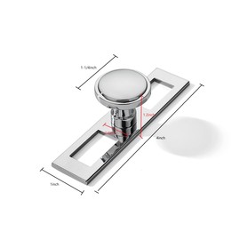 khtumeware 5 Pack 1-1/4 Inch Polished Chrome Cabinet Knobs Backplate with Base Plate Zinc Kitchen Cabinet Handles Drawer Pulls Cabinet Hardware.