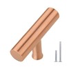 Akicon Copper Kitchen T Bar Cabinet Pull 100% Solid Brass