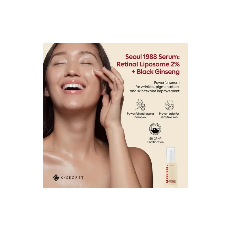 Srum Retinal K-SECRET SEOUL 1988 Antienvejecimiento Vegano 30ml