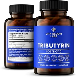 Suplemento de tributirina mejor administracin y ms eficaz que el butirato de sodio - Salud intestinal y apoyo digestivo - Postbiticos de butirato 3...