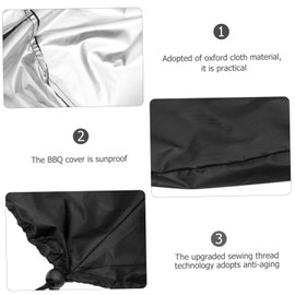 Levemolo 210d BBQ Grill Cover Outdoor Grill Protector Fire Pit Cover Tear Resistant