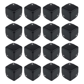 Antrader 16Pcs Black Metal Corner Protector,1.38" Box Edge Guard Protector,Metal Cabinets Speaker Corners Protector(35×35×35mm)