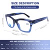 AQWANO Oversized Design Reading Glasses for Women Men, Computer Blue