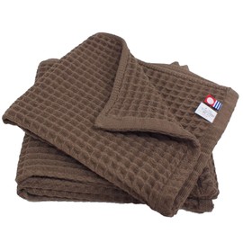 Imabari-towel SB-459 100231106202-01-02 Imabari Waffle Towel, Brown, 3 Pieces