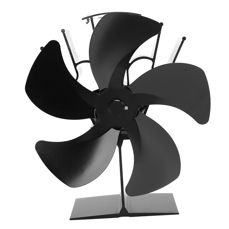 5 Blade Heat Powered Stove Fan Fireplace Fans Self Generating