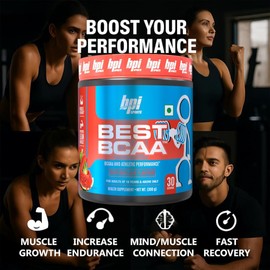 BPI Sports Best BCAA Powder - Muscle Recovery Support - Branched Chain Amino Acids | Building Blocks of Protein and Muscle - Post Workout Recovery – Hydration - Watermelon Ice, 30 Servings