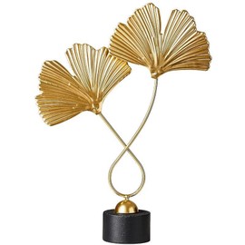 Creative Ginkgo Leaf Statue Decorative Statue Home Desktop Crafts Wrought Iron Desktop Artwork Creative Sculptures Metal Leaves Decoration for Living Room Hallway Bedroom Desktop Decor Housewarming