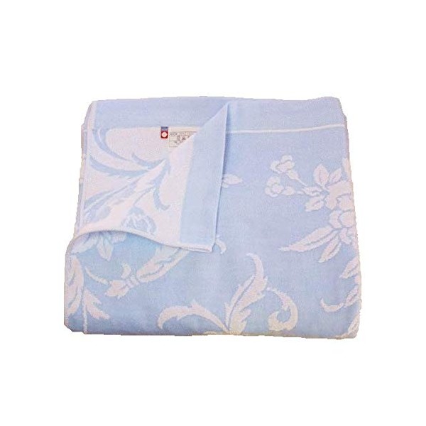 sunny days Towel Blanket, Single Imabari, Gauze, Pile, Simultaneous Weave (Blue)