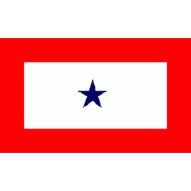 - 3x5ft Polyester Blue Star Service Flag #F1322