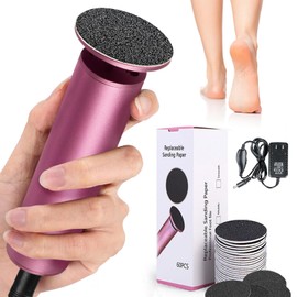 Electric Foot Callus Remover-Professional Electric Foot File Pedicure Tools, Foot Sanding Machine Foot Callus Remover, Adjustable Speed for Dead Skin Callus (with 60 Pieces of Sandpaper Disc)