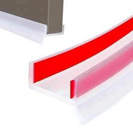 Flintronic Kitchen Strip Sealing Profile, Skirting Board, Kitchen Skirting Profile Seal, for 15 mm 16 mm 17 mm Wood Thickness Sealing Profile, for Kitchen Plinth (Transparent, 2 m)