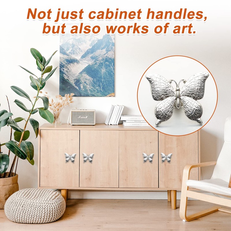 Yoicn Lth 2 Pcs Creative Cabinet Knobs, Butterfly Shape Cabinet