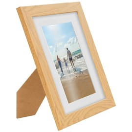 Alison Kingsgate Oak 8x6 Mount Frame With Perspex Sheet & Wall Mounted Hooks - 10x8 Photo Frames for 8x6” Image Size Picture Frames 10 x 8 inches picture frame With Mount (Oak)