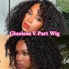 Legendhair Glueless V Part Wigs Human Hair Afro Kinky Curly