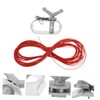 Levemolo 1set Heavy Duty Pool Cover Winch Kit Cable Self-Locking