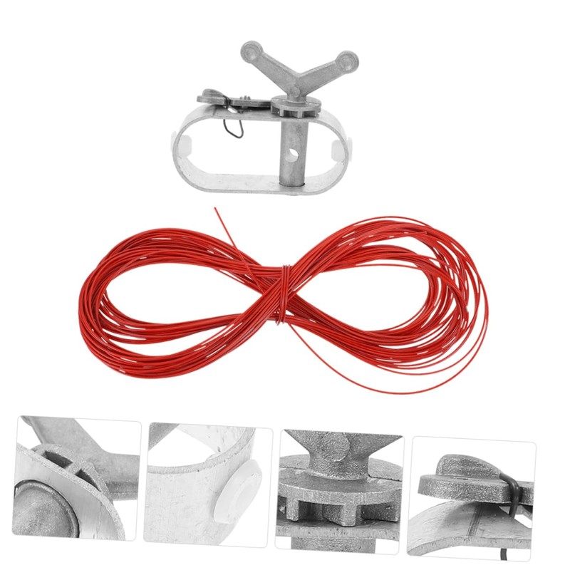 Levemolo 1set Heavy Duty Pool Cover Winch Kit Cable Self-Locking