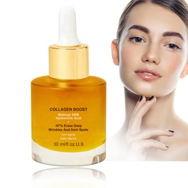 Collagen Boost - Collagen Serum For Face - With Collagen, Organic Aloe Vera, Vitamin C - Greasy - Lighten Dark Spots,Anti Aging & Wrinkle - For Youthful, Radiant & Dewy Skin
