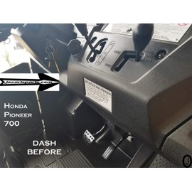 Fits Honda Pioneer 700 Jumbo Cup/Drink Holder Black Diamond Plate with Rubber Edge