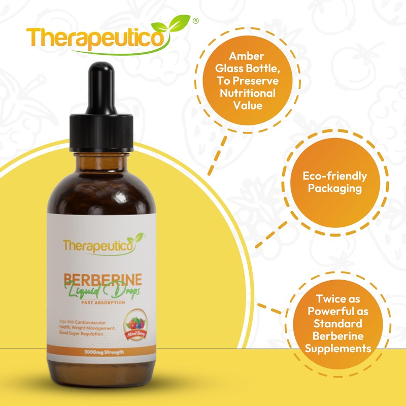 Berberine Supplement Liquid Drops | 3000mg | Mixed Berry Flavour