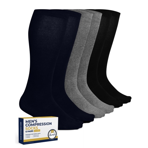 Pembrook Calcetines de compresión ligeros para hombre de 8 a