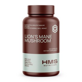 Hongo melena de león - HMS Nutrition - Potente suplemento vegano de 1000 mg sin OMG                                                                   