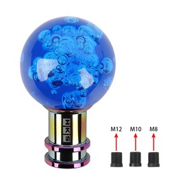 Universal HKS Crystal Blue Round Ball Manual Car Gear Stick Shift Knob Shifter