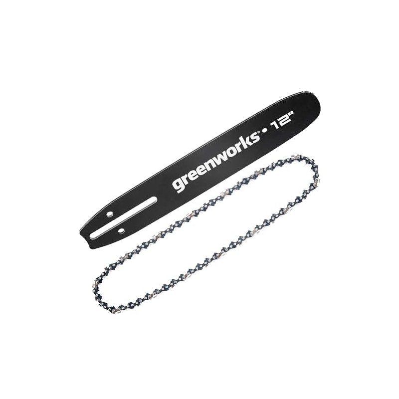 Greenworks 12" Replacement Bar and Chain Combo, 0.05'' Gauge