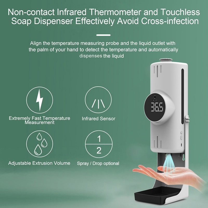 1000ml Wall Mounted Automatic Soap Dispenser Hand Sanitizer Dispenser Non-contact