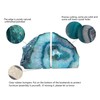 AMOYSTONE Teal / Green Agate Bookends Heavy Book Ends 1