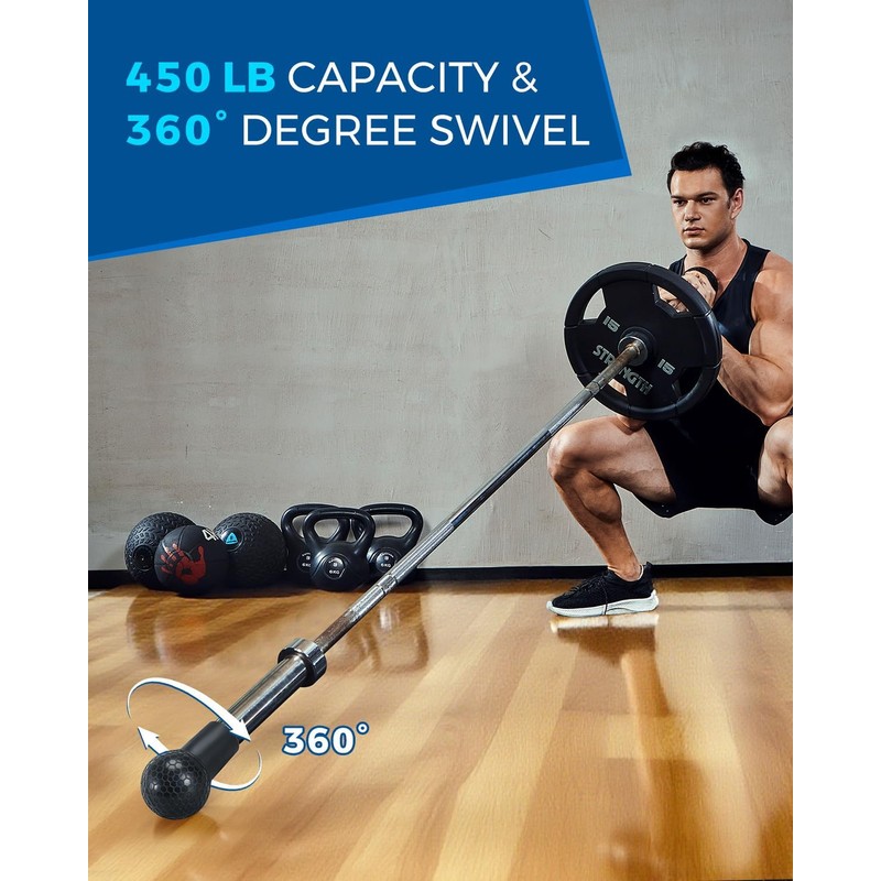 DASKING Landmine Attachment for Barbell, Sturdy Portable 360° Barbell Landmine