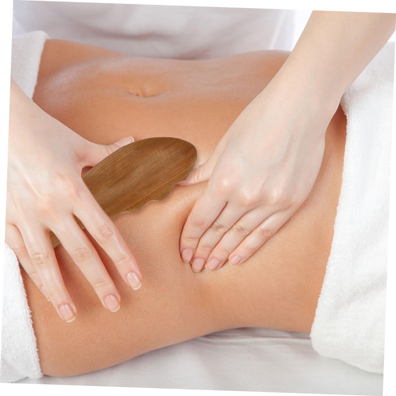 LALAFINA 2pcs Wooden Scraping Board Sanitary Massage Tool for Face
