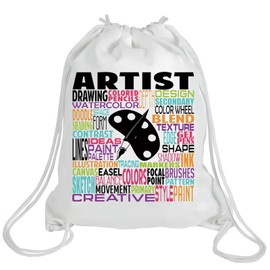 LEVLO Artist Canvas Tote Bag Gift For Art Teacher Artistic Shoulder Bag For Art Student Grad, Artist Db, M, Tote Bag