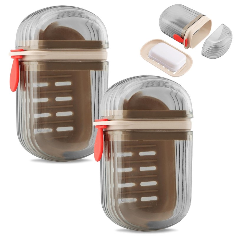 Travel Soap Case, Leakproof Soap Container with Lid, Bar Soaps