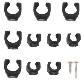 MOTOFITOOL 10 Pieces Flashlight Mounting Brackets with Screws Versatile Clip Mount for LED Flashlights and More, Bike and Car Accessories, Mount Flashlight in Truck (5 Big, 5 Small)