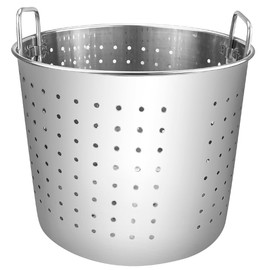 LNQ LUNIQI Stock Pot Steamer Basket Stainless Steel Insert Seafood Boil Pot Deep Fryer Basket with Handle for Home Restaurant Kitchen