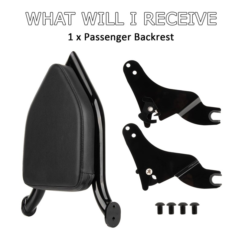 Sissy Bar, PSLER Motorcycle Detachable Backrest Passenger Purpose Seat Back