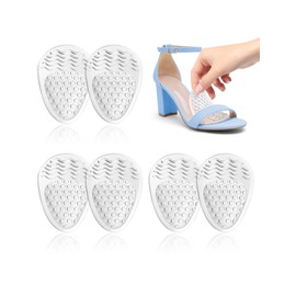 3 Pairs Ball of Foot Cushions for Women, gliship Metatarsal Pads Women High Heel Comfort Pads, Foot Pads for Balls of Feet Shoe Gummies for Heels Gel Insoles Ball of Foot Cushions Fits Any Shoes Clear
