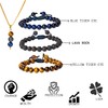 Blue Tiger Eye, Lava And Yellow Tiger Eye combo set
