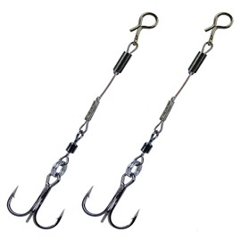K.P Baits Stinger Drilling Anxiety Hooks with Swivel Pack of 2 8 cm - 12 kg - Hook Size 8