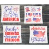 Iconikal July 4th Disposable Dinner Paper Party Napkins, Patriotic American,