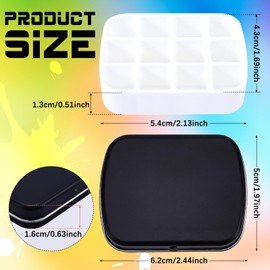 Ouligay Empty Watercolour Box Painting Box with 12 Empty Half Pans Travel Watercolour Paint Palette Small Watercolour Paint Painting Tray Palette for DIY Painting Tray Palette