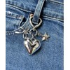 Rikhiua Bow Keychain Bow Bag Charm Heart Star Charm Y2K